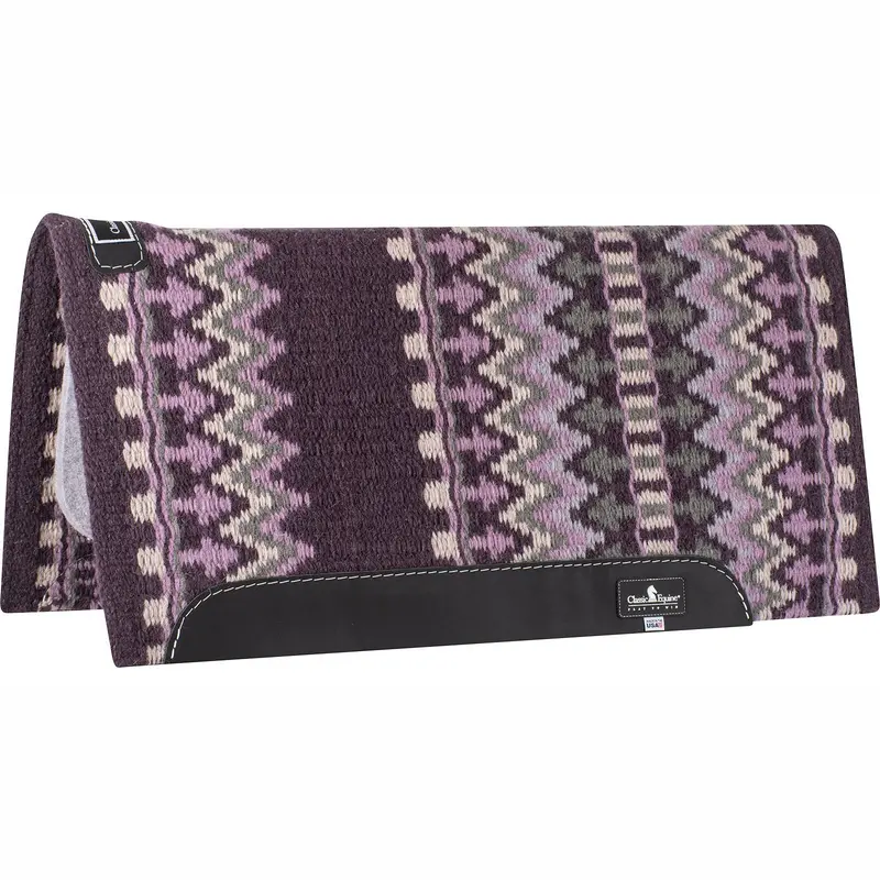 Classic Equine 1" 32"X34" Wool Top Saddle Pad- Mulberry/Lavender 1