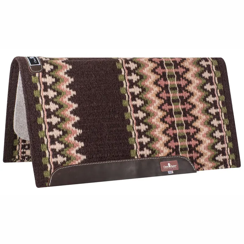 Classic Equine 1" 34"X38" Wool Top Saddle Pad- Coffee/Latte 1