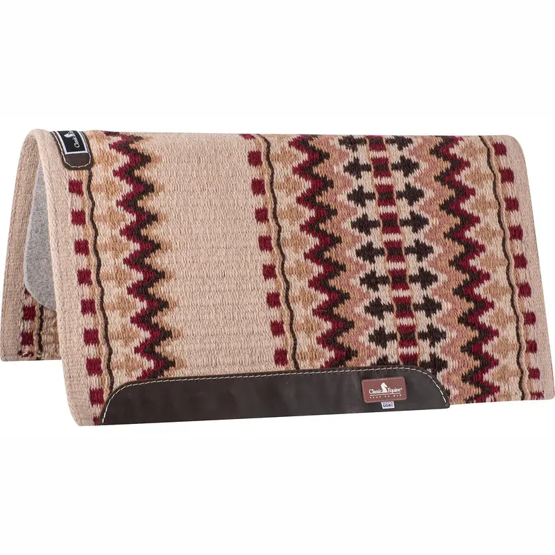 Classic Equine 1" 34"X38" Wool Top Saddle Pad- Latte/Fawn 1