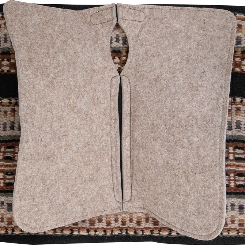 Classic Equine 1" Esp Contour Saddle Pad 34"X38"- Black/Steel Grey 2