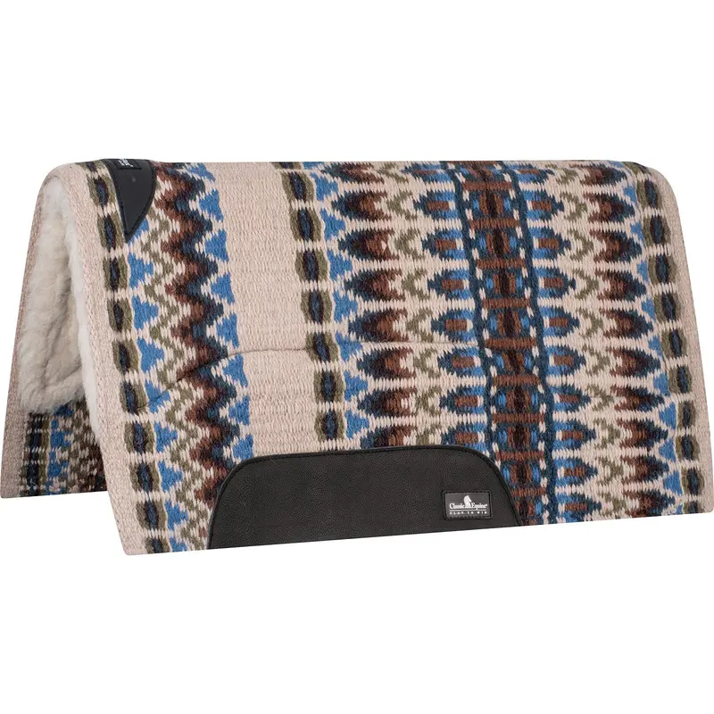 Classic Equine 1" Sensorflex Saddle Pad 34" X 38"- Latte/Moss Green 1