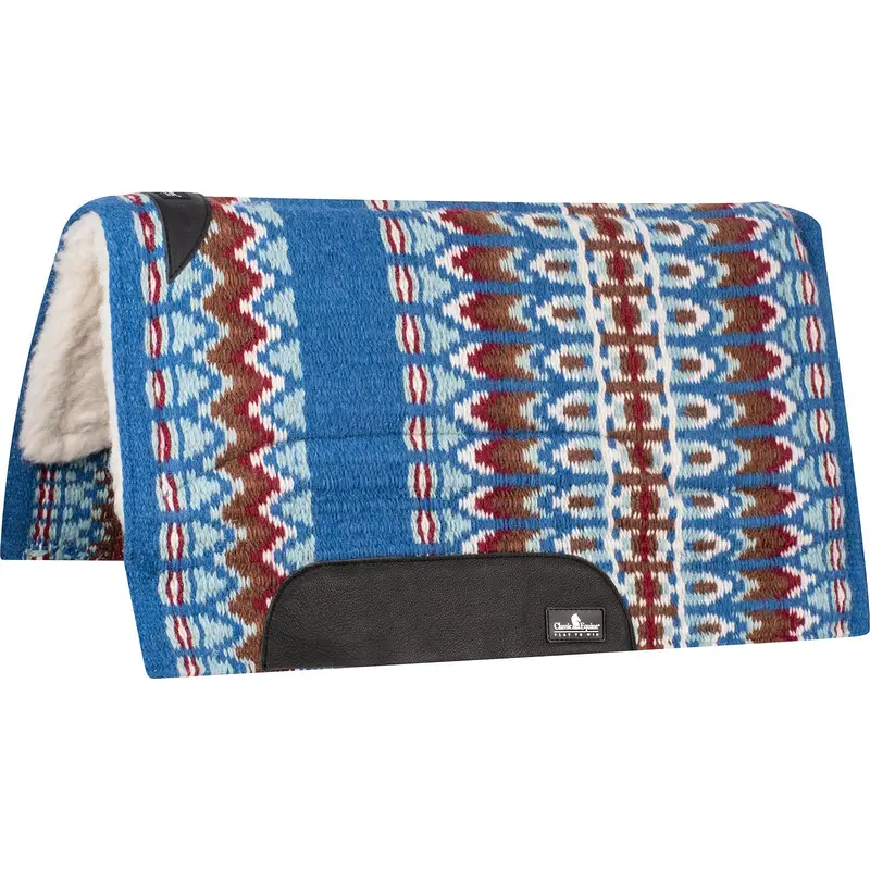 Classic Equine 1" Sensorflex Saddle Pad 34" X 38"- Ultramarine Blue/ Plume Blue 1