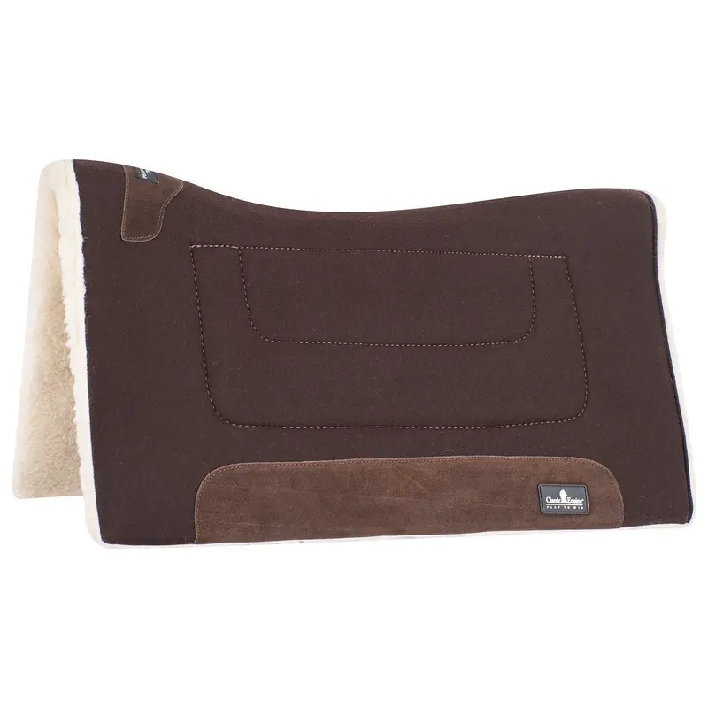 Classic Equine 3/4" Felt Top Performance Trainer Saddle Pad- Coffee 1