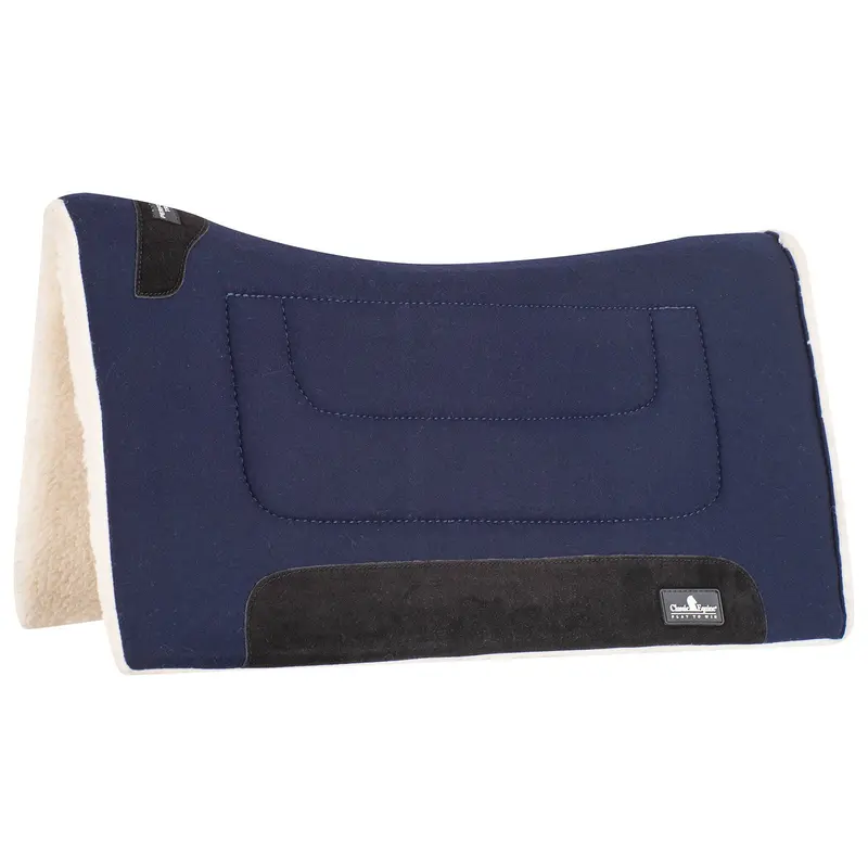 Classic Equine 3/4" Felt Top Performance Trainer Saddle Pad- Navy 1