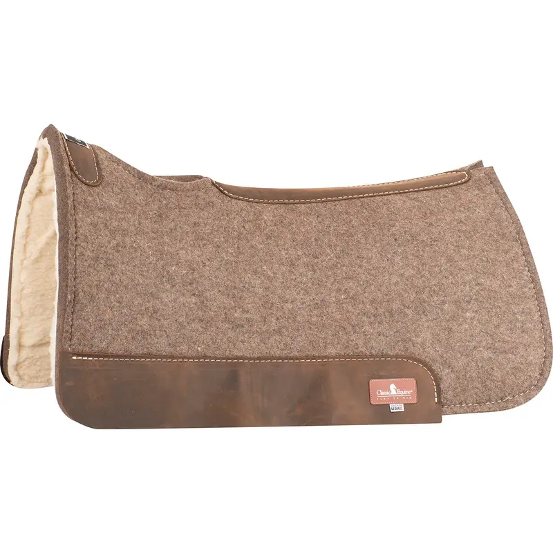 Classic Equine 3/4" Grey Felt Pad With Fleece Bottom- 31"X32" 1