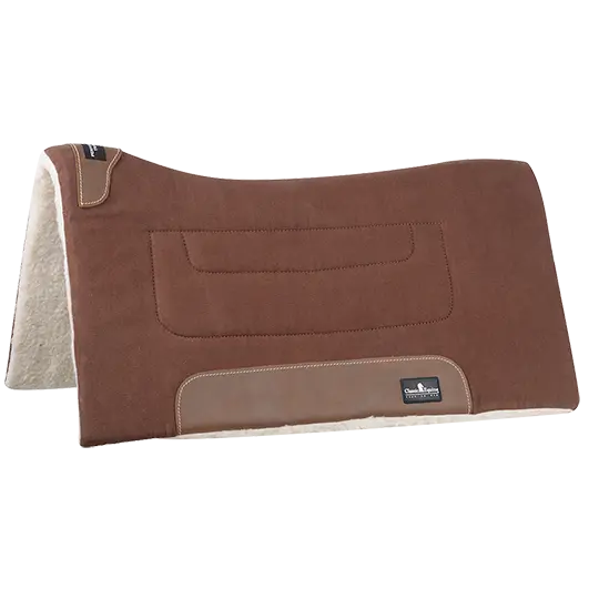 Classic Equine 3/4" Performance Trainer Saddle Pad- Brown 1