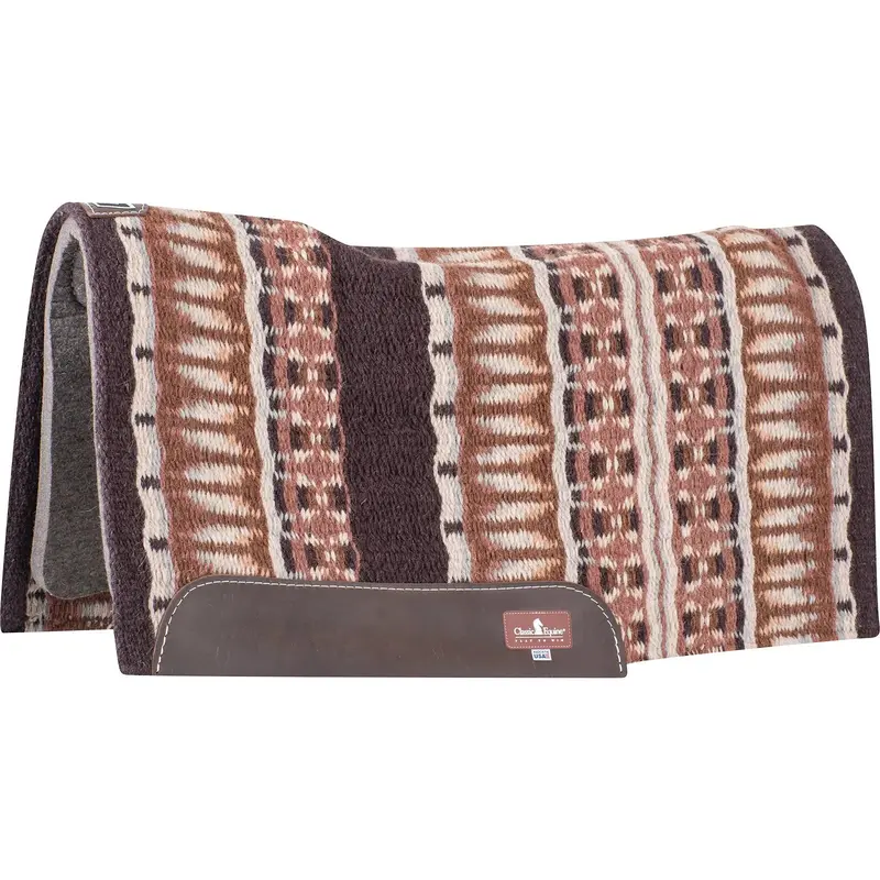 Classic Equine 34"X38" 1/2" Blanket Top Saddle Pad- Coffee/Cashmere 1
