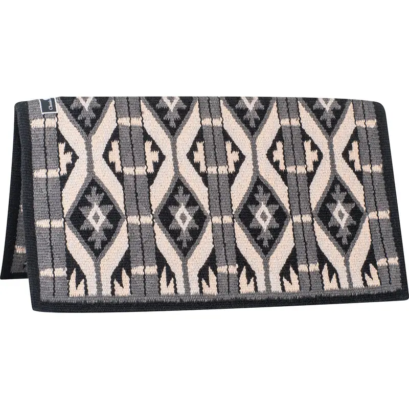 Classic Equine 34"X38" 100% Wool Show Blanket- Black/Charcoal 1