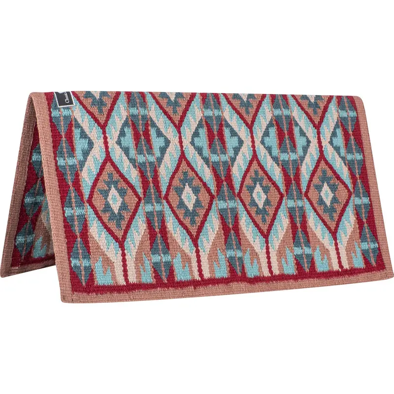 Classic Equine 34"X38" 100% Wool Show Blanket- Blush/Cherry 1