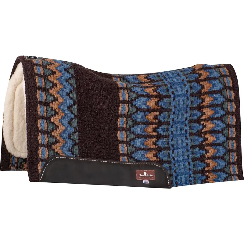 Classic Equine 34"X38" Contoured Sensorflex 1" Saddle Pad- Coffee/Fawn 1