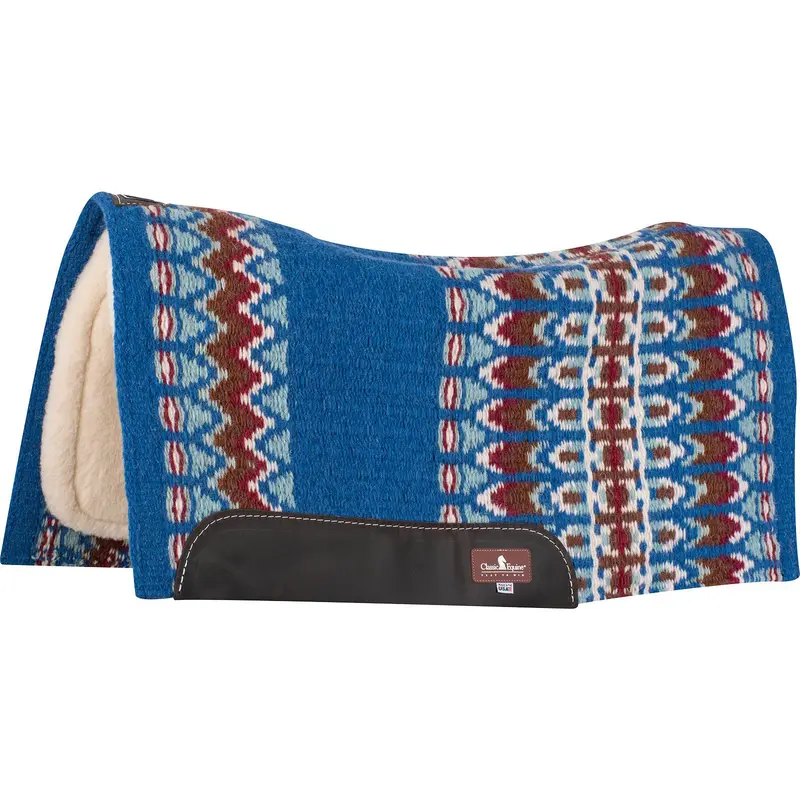 Classic Equine 34"X38" Contoured Sensorflex 1" Saddle Pad- Ultramarine Blue/Plume Blue 1