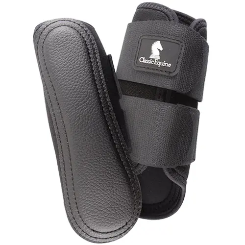 Classic Equine Air Wave Medium Front Splint Boots- Black 1