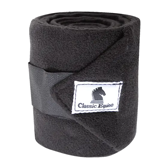 Classic Equine Black Polo Wraps- Set Of 4 2