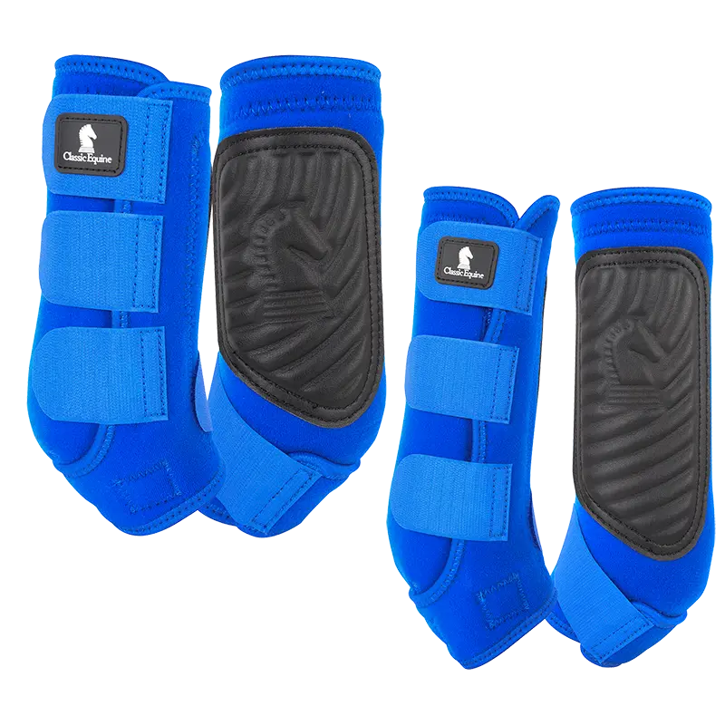 Classic Equine Classic Fit Front And Hind Boot Combo Pack- Blue 1