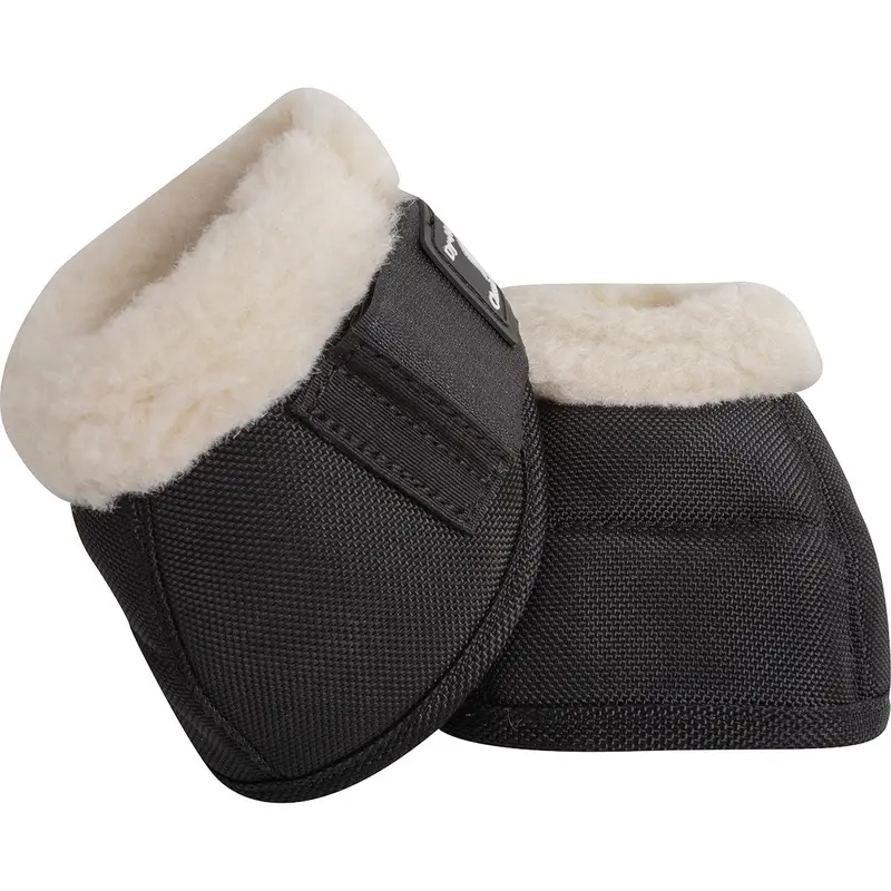 Classic Equine Dyno Turn Fleece Bell Boot- Black 1