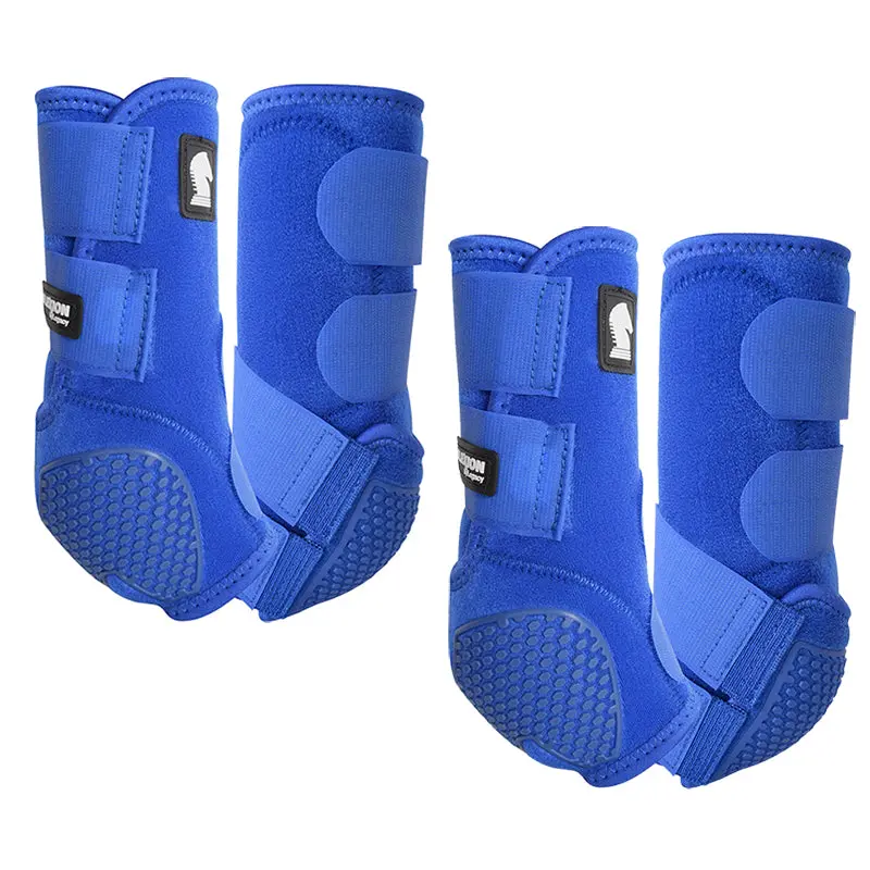 Classic Equine Flexion By Legacy Front And Hind Boots Combo Pack- Blue 1