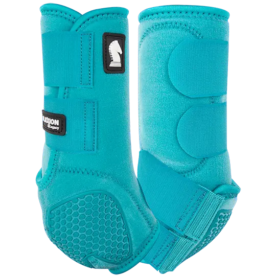 Classic Equine Flexion By Legacy Front Protective Boots- Aqua 1