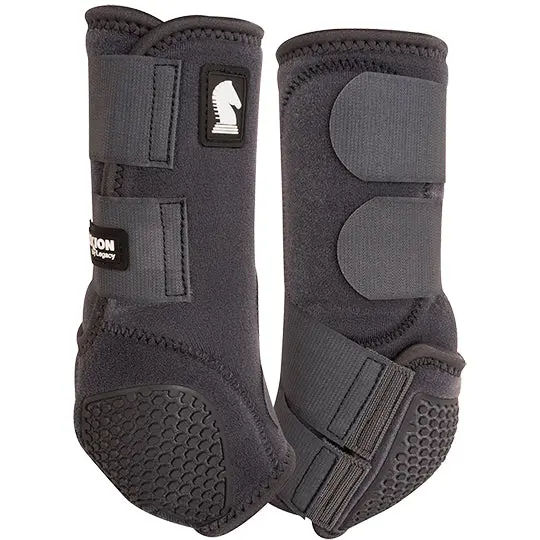 Classic Equine Flexion By Legacy Front Protective Boots- Charcoal 1
