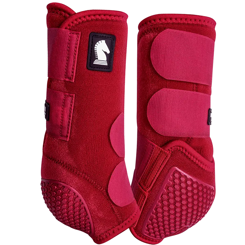 Classic Equine Flexion By Legacy Front Protective Boots- Crimson 1