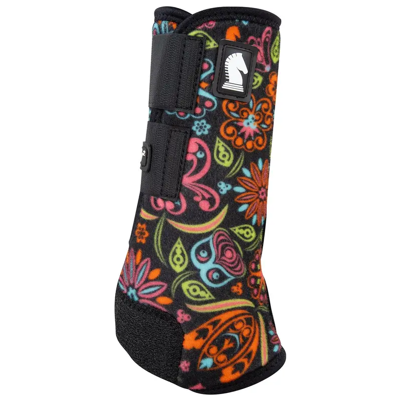 Classic Equine Legacy2 4-Pack Protective Boots- Neon Flower 2