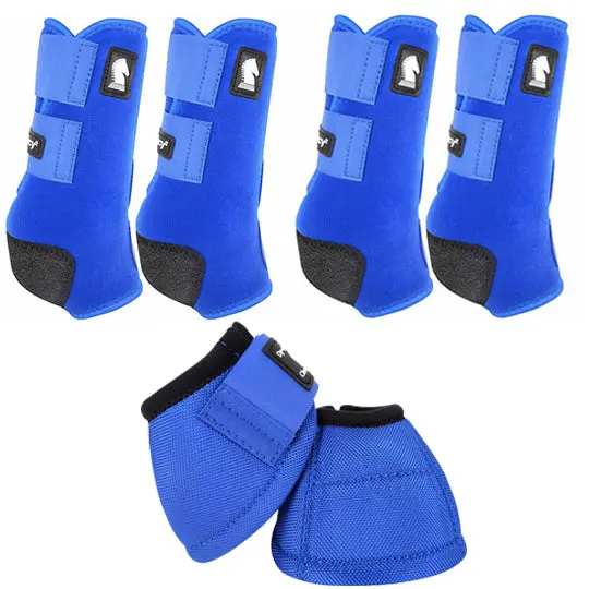 Classic Equine Legacy2 Complete Package, Front, Hind, & Bell Boot Combo Pack- Blue 1