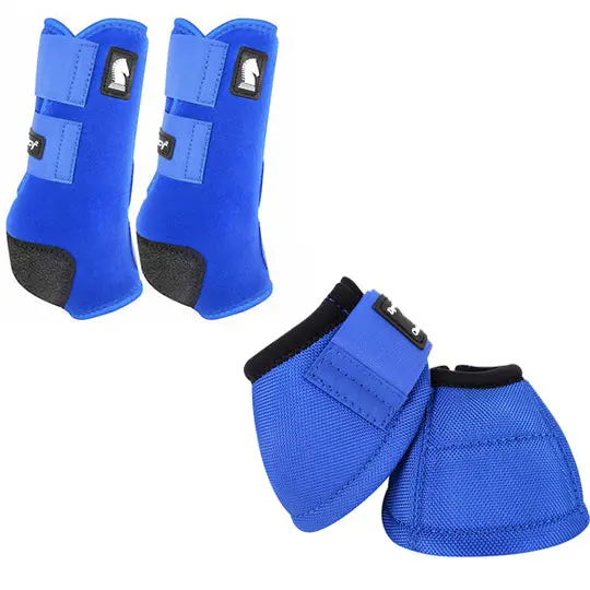 Classic Equine Legacy2 Front And Bell Boots Combo Pack- Blue 1