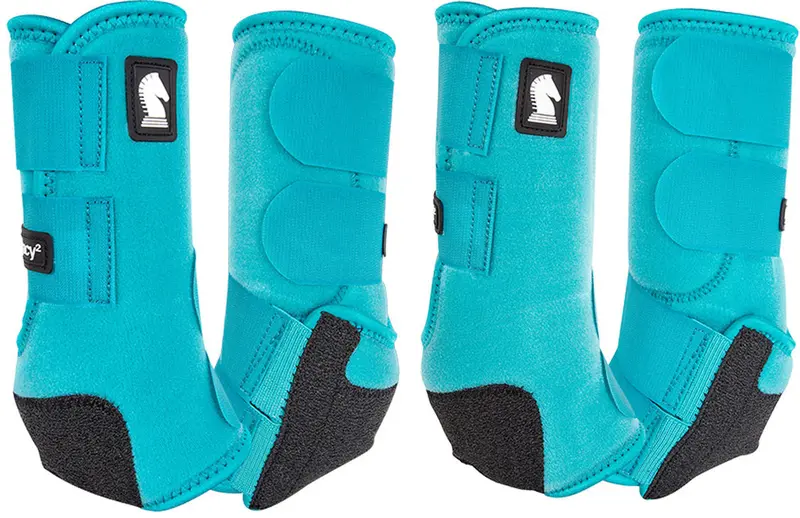 Classic Equine Legacy2 Front And Hind Boots Combo Pack- Aqua 1