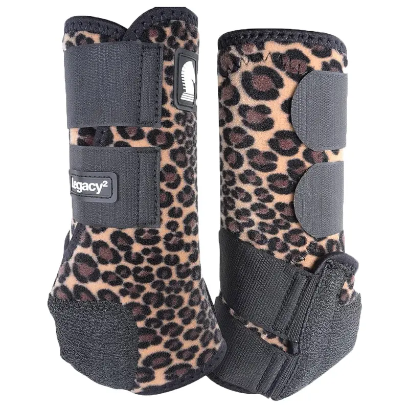 Classic Equine Legacy2 Hind Protective Boots- Cheetah 1