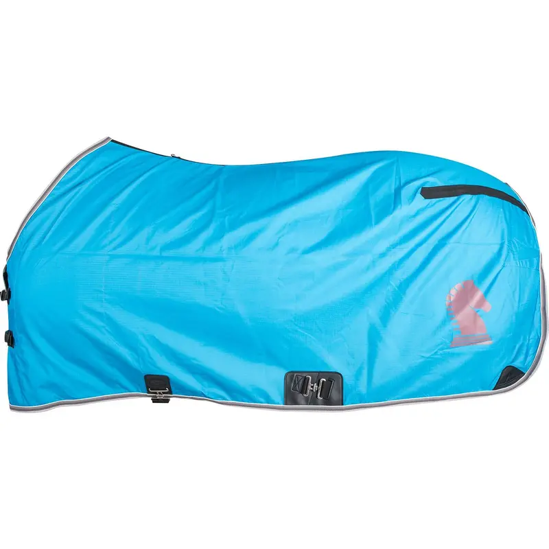 Classic Equine Open Front Nylon Stable Sheet- Aloha Blue 1
