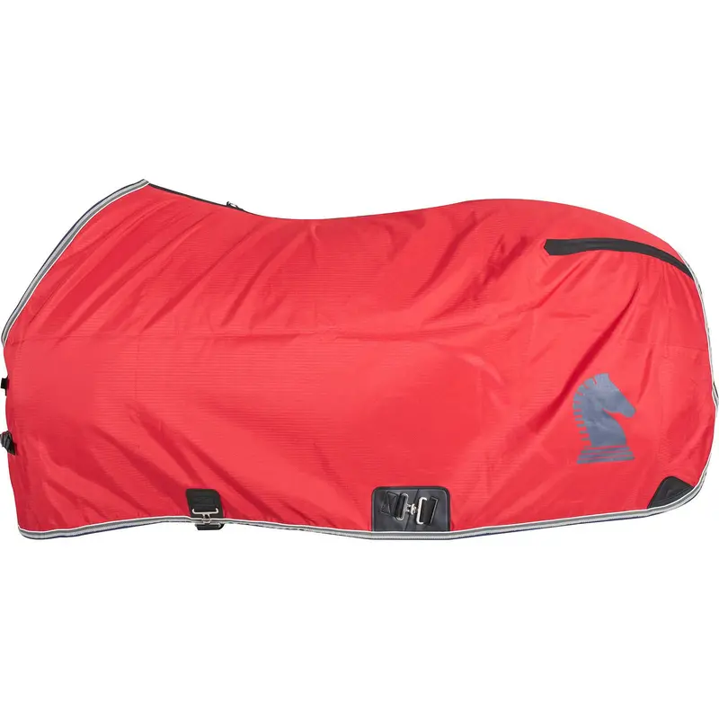 Classic Equine Open Front Nylon Stable Sheet- Cardinal Red 1
