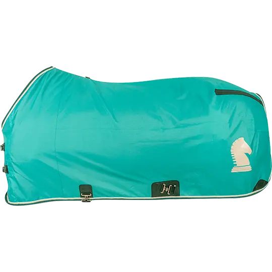 Classic Equine Open Front Nylon Stable Sheet- Turquoise 1