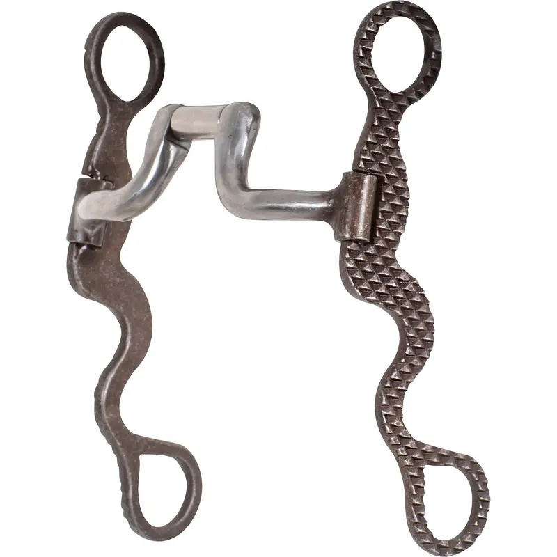 Classic Equine Rasp Performance Series Square Hinge Port Bit 8" Cavalry Shank 1