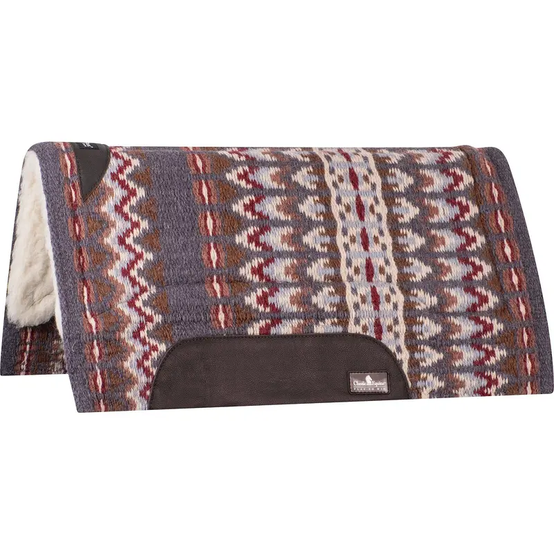 Classic Equine Sensorflex Saddle Pad 32" X 34"- Slate/Russet 1