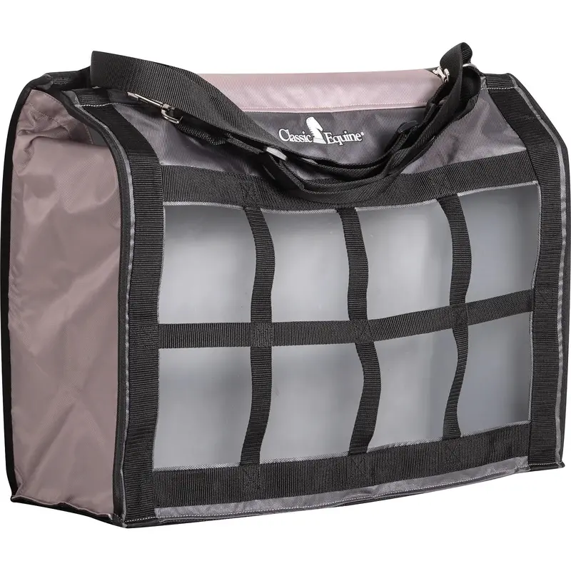 Classic Equine Top Load Hay Bag- Grey/Tan 1