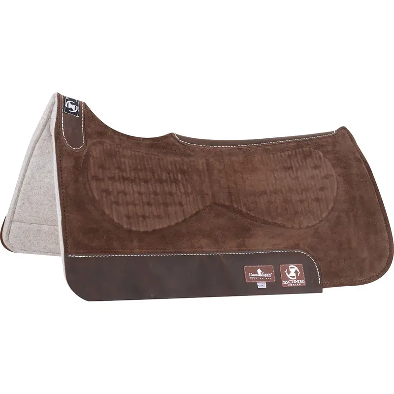 Classic Equine Zone Series Microsuede Saddle Pad 30"X30" - Chocolate 1