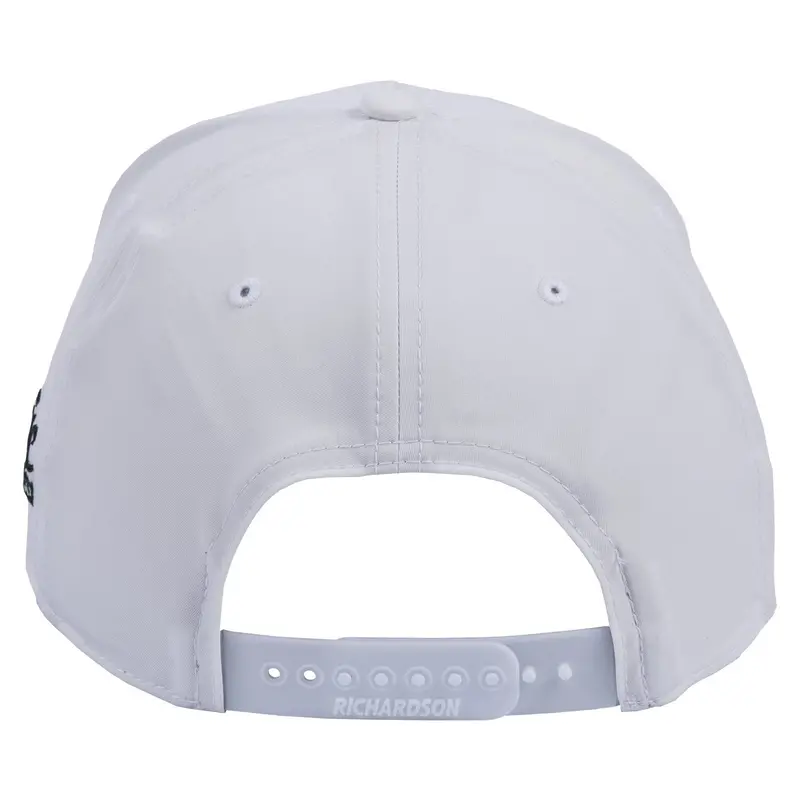 Classic Ropes White Performance Snapback Cap With Powerline Lite Embroidered Logo 2