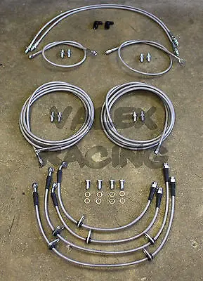 Complete Front & Rear Brake Line Replacement Kit 96-00 Honda Civic W/Rear Disc 1
