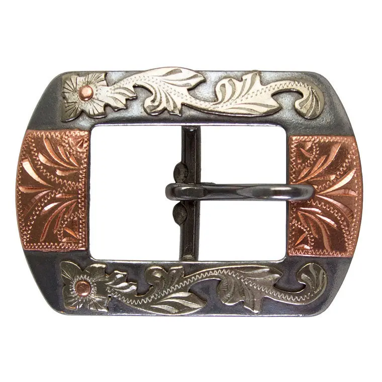 Coolhorse 1" Vintage Copper Cactus Leaves Buckle 1