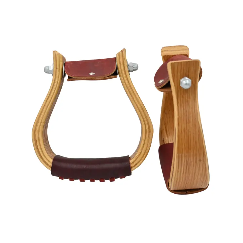 Coolhorse 2" Oak Wood Bell Stirrups 1