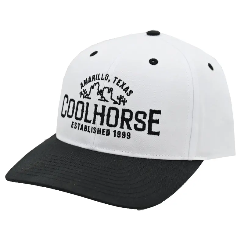Coolhorse 212 White/Black Cap With Desert Coolhorse Design 1