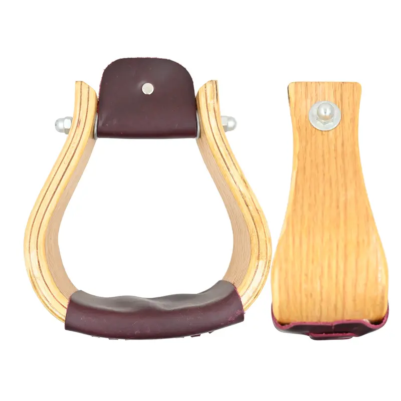 Coolhorse 3" Oak Wood Bell Stirrups 1