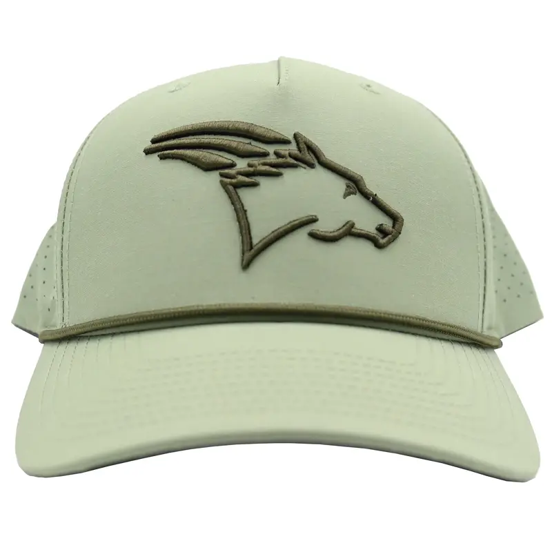 Coolhorse 335 Olive Snapback Cap With Air Holes And Head Logo 2