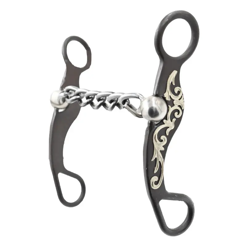 Coolhorse Antique Brown Floral Chain Bit 1