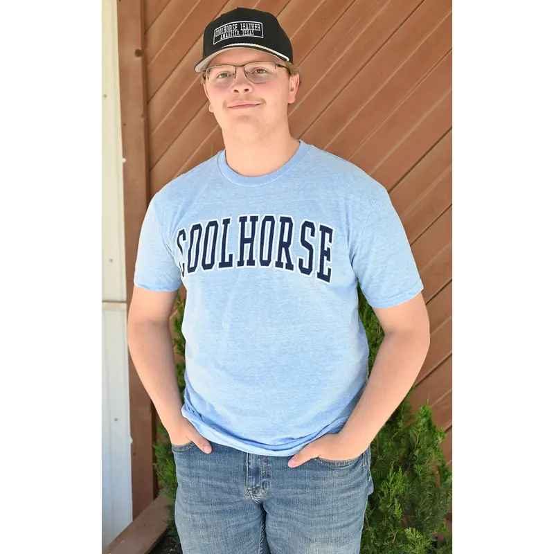 Coolhorse Basic Varsity Light Blue Short Sleeve T-Shirt 2