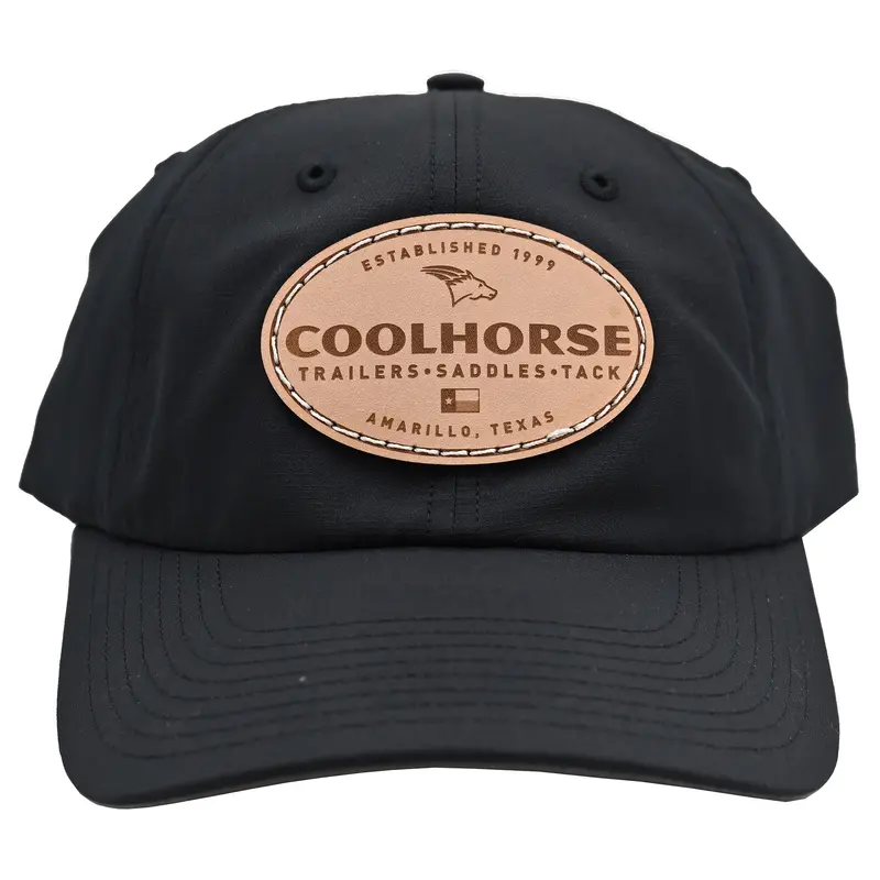 Coolhorse Black Active Cap With Leather Coolhorse Patch 2