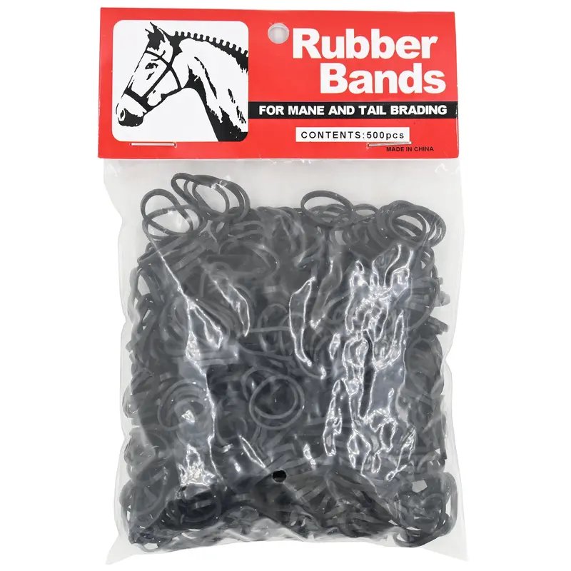 Coolhorse Black Rubber Braiding Bands (500Pcs/Bag) 1