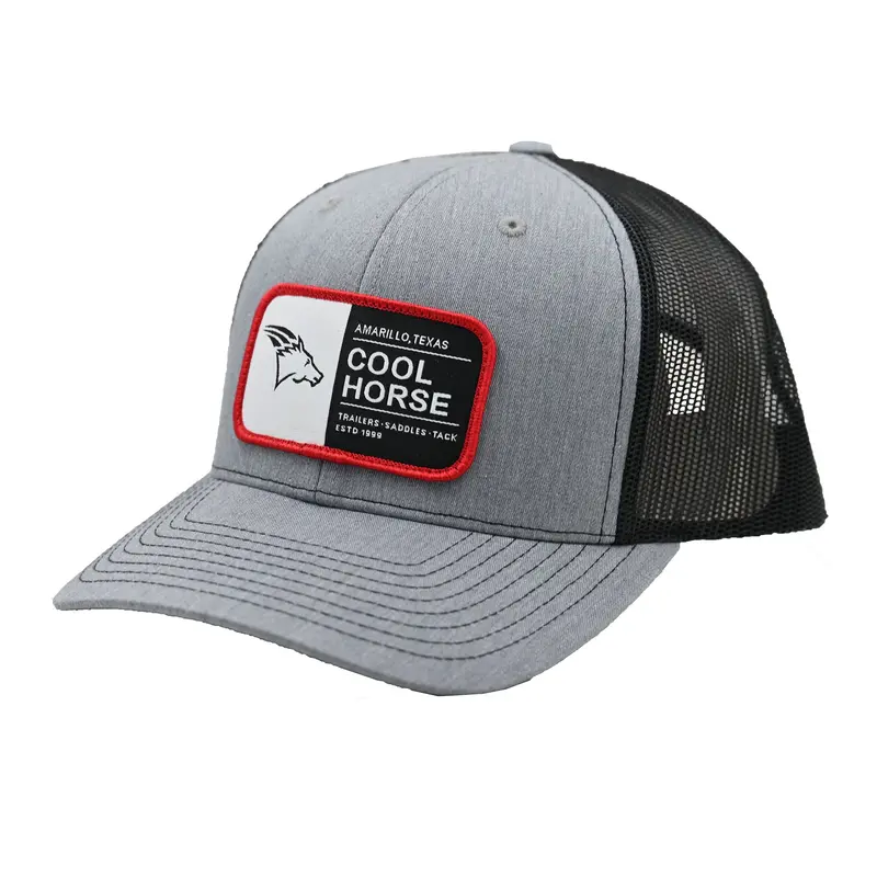 Coolhorse Gray Cap With Red Coolhorse Patch 1