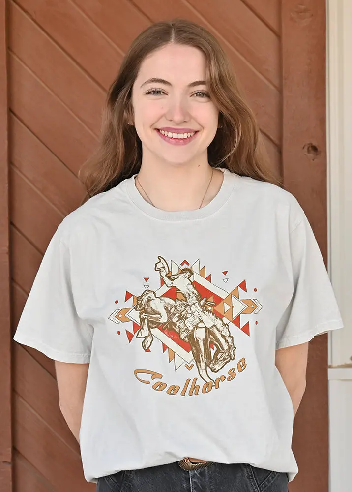 Coolhorse Gray Kaycee Bucking Horse T-Shirt 1