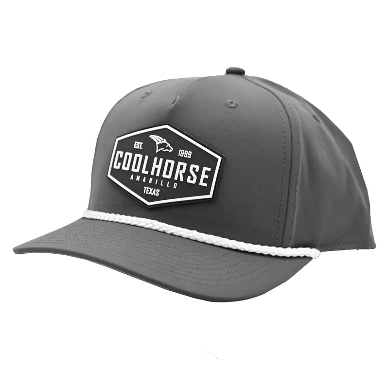 Coolhorse Gray Rope Cap With Rubber Coolhorse Patch 1