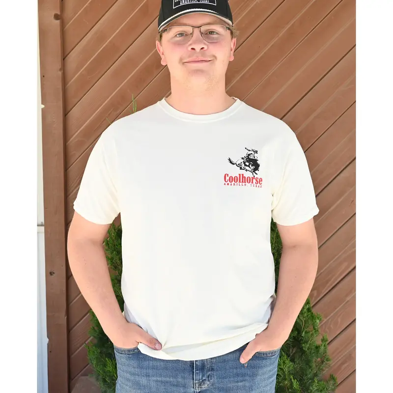 Coolhorse Ivory Cowboy Short Sleeve T-Shirt 1
